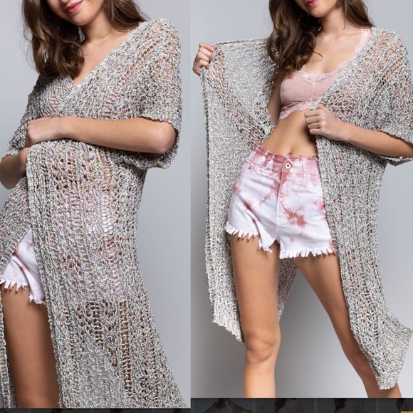 ✖️NWT RAINBOW WHEAT SS OPEN CARDIGAN - Picture 3 of 6